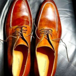 Magnanni 'Tait' Moc Toe Oxford - Brown Leather